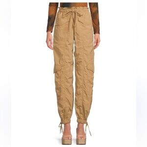 Gianni Bini Natasha Nylon Parachute Pull On Cargo Pants Size 4